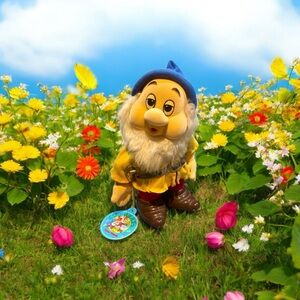 Extremely Rare vintage Disney Dwarf ”doll. Animatronic & Plays music.Tags!